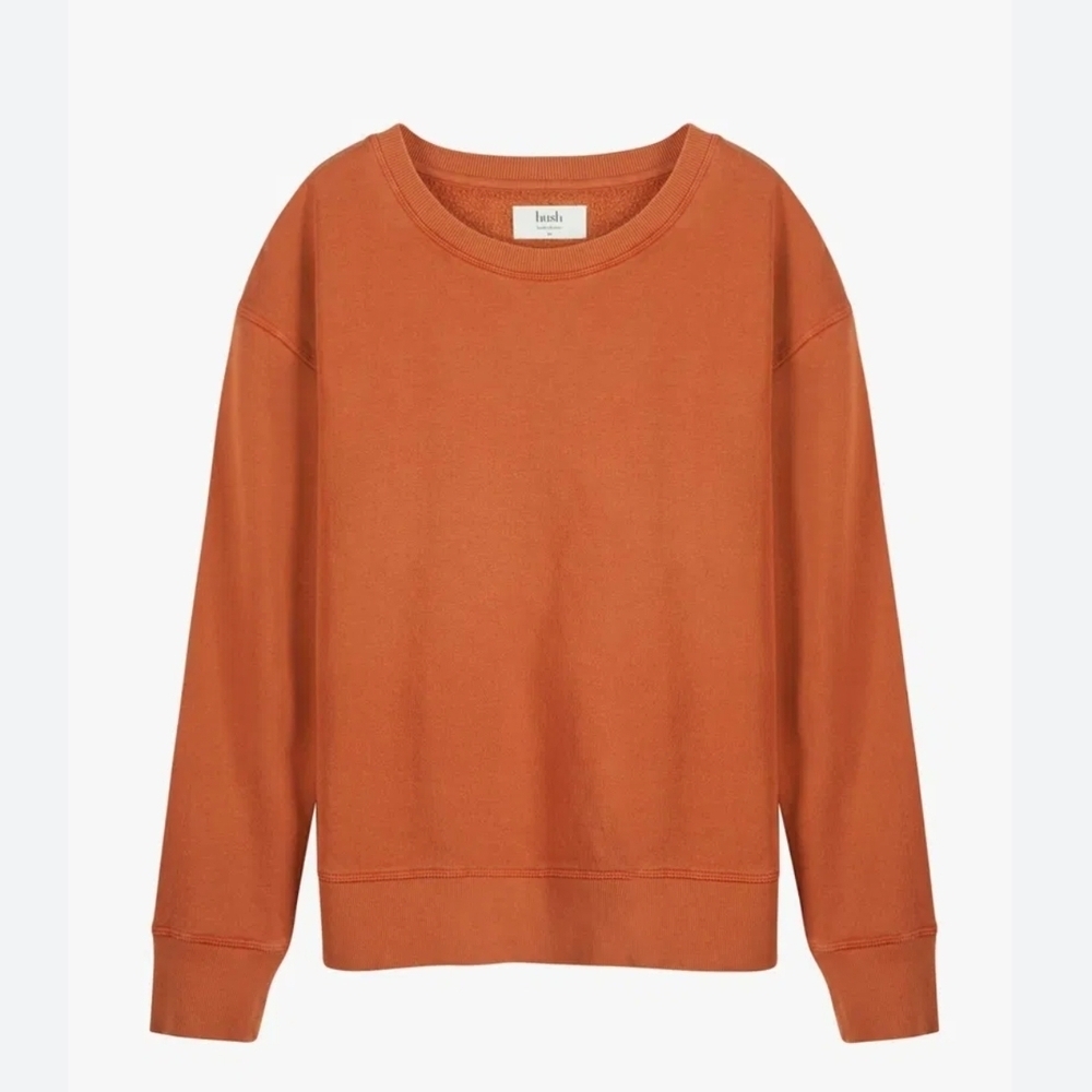 Hush Women's Warm orange autumn  Crew Neck Sweater Size S